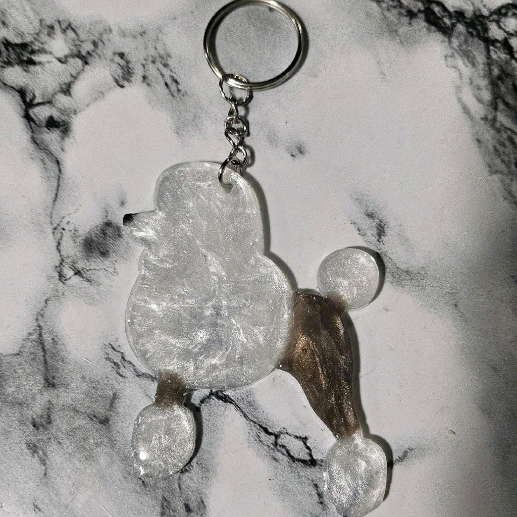 Customizable Resin Poodle - Keychain or 3D magnet (send photos or pick any color)