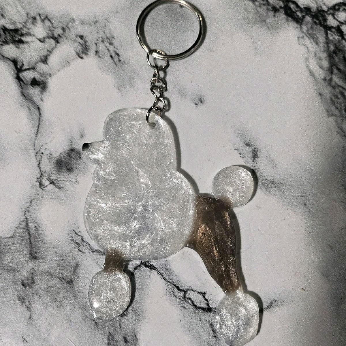 Customizable Resin Poodle - Keychain or 3D magnet (send photos or pick any color)