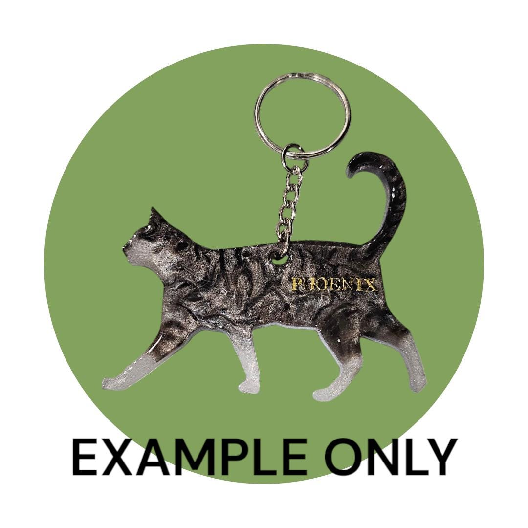Customizable Resin CAT BREEDS - Keychain or 3D magnet (send photos or pick any color)