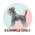 Customizable Resin Schnauzer - Keychain or 3D magnet (send photos or pick any color)