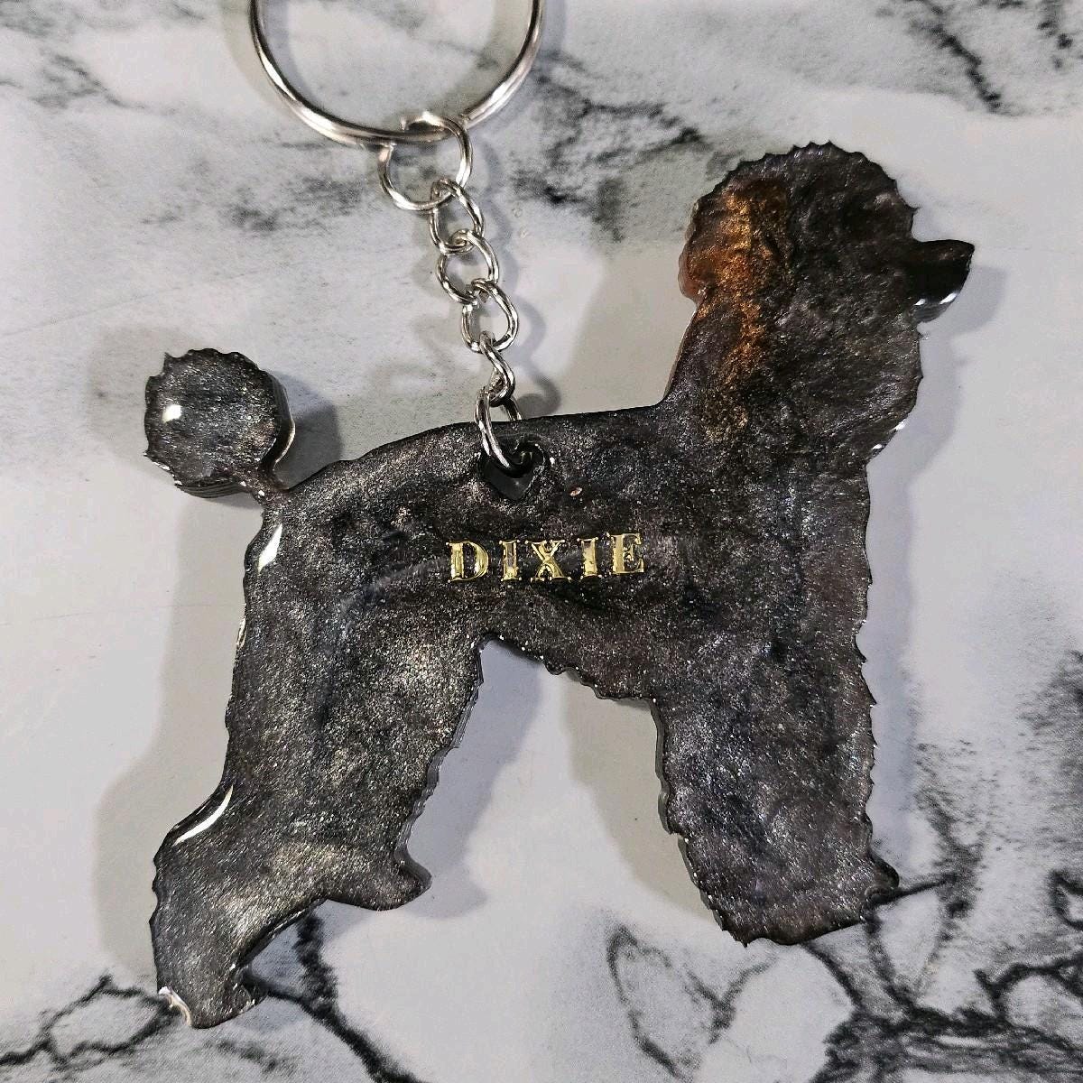 Customizable Resin Poodle - Keychain or 3D magnet (send photos or pick any color)