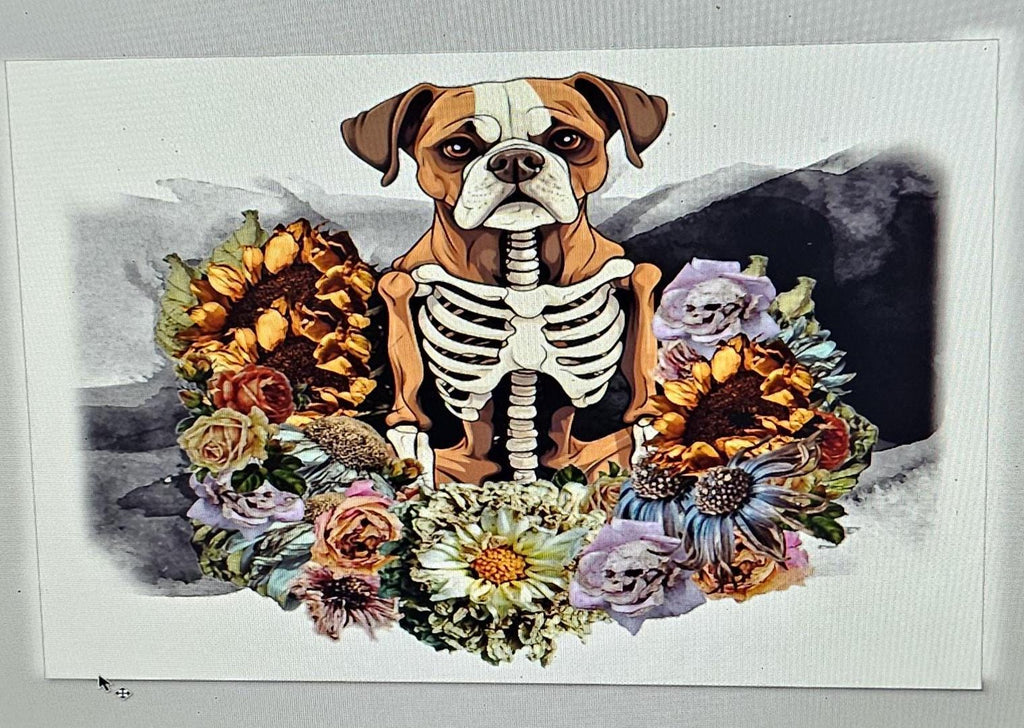 Customizable Spooky Pet Halloween skeleton Tumbler - Pick any breed