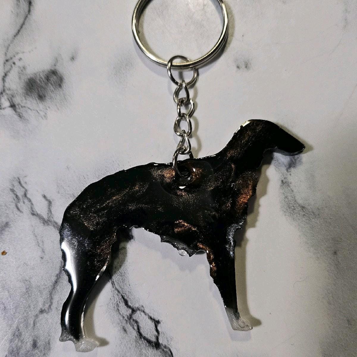 Customizable Resin Borzio - Keychain or 3D magnet (send photos or pick any color)
