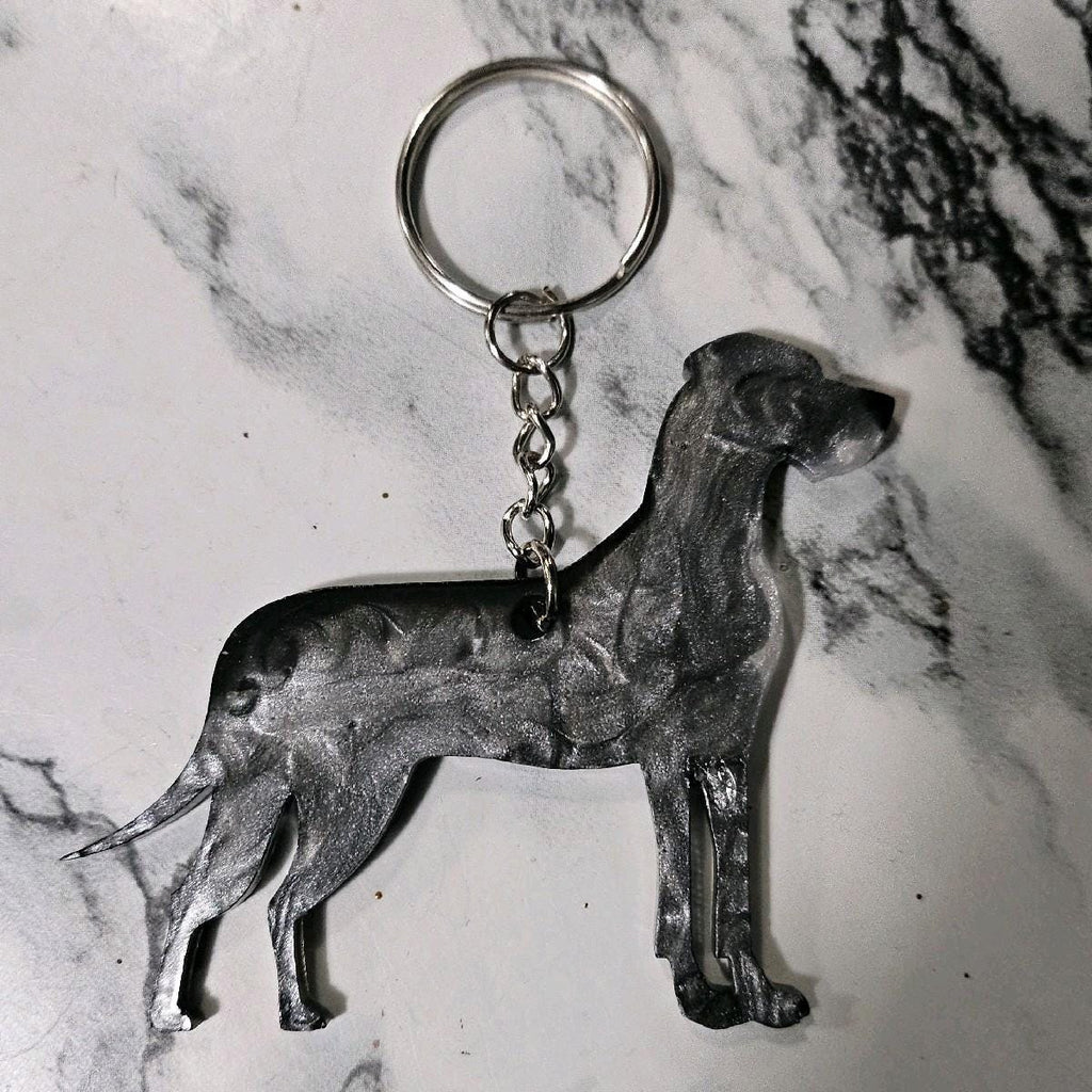 Customizable Resin Great Dane - Keychain or 3D magnet (send photos or pick any color)