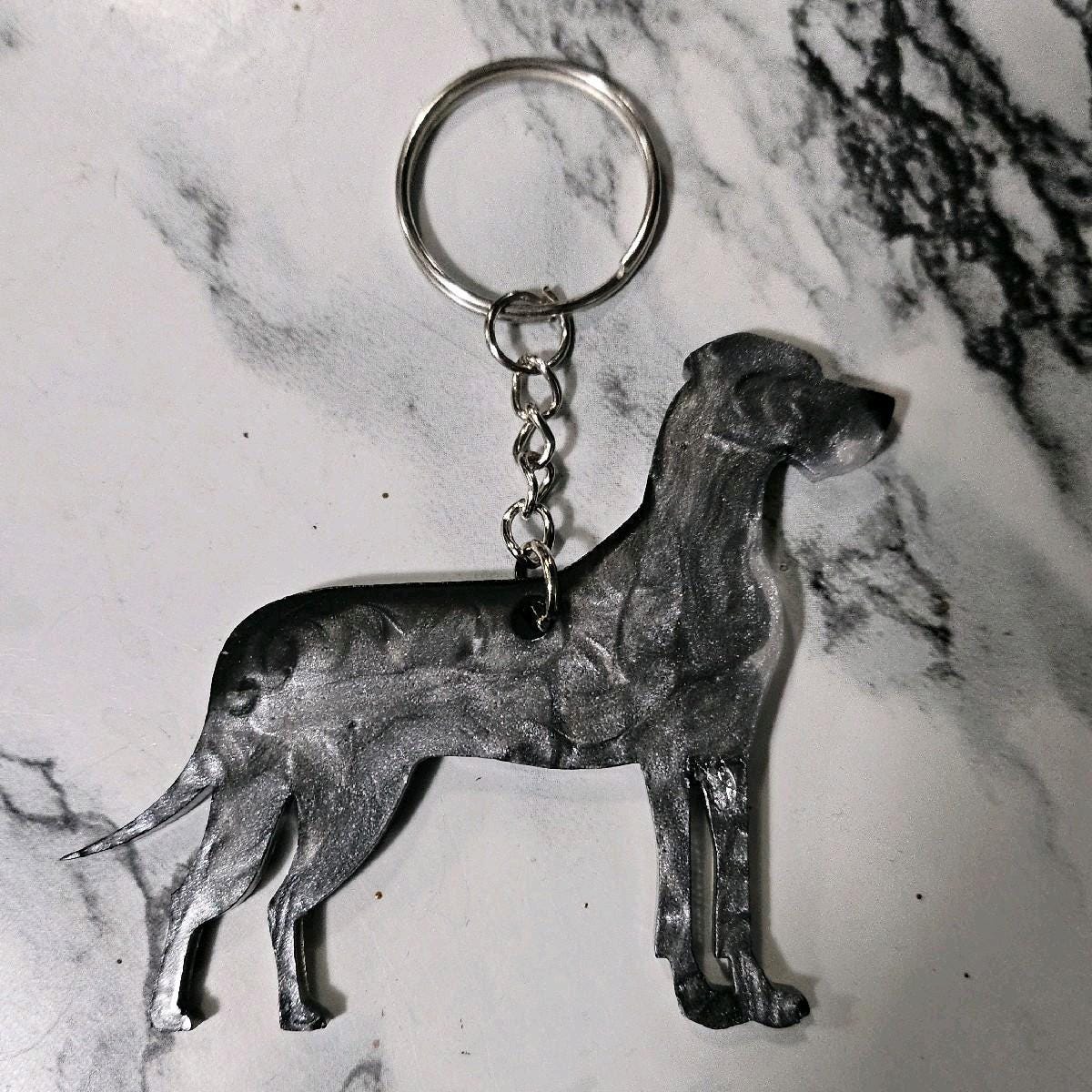 Customizable Resin Great Dane - Keychain or 3D magnet (send photos or pick any color)