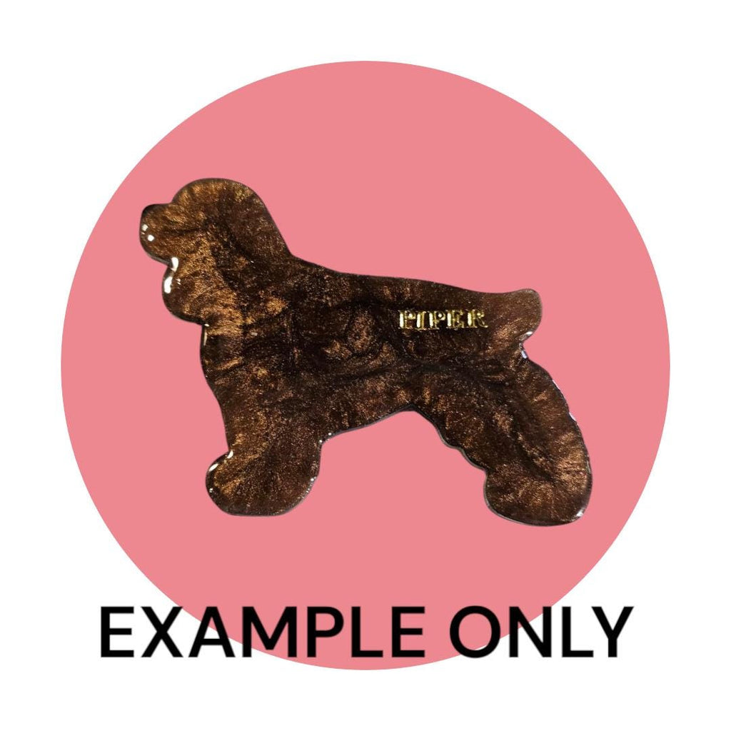 Customizable Resin Spaniel - Keychain or 3D magnet (send photos or pick any color)