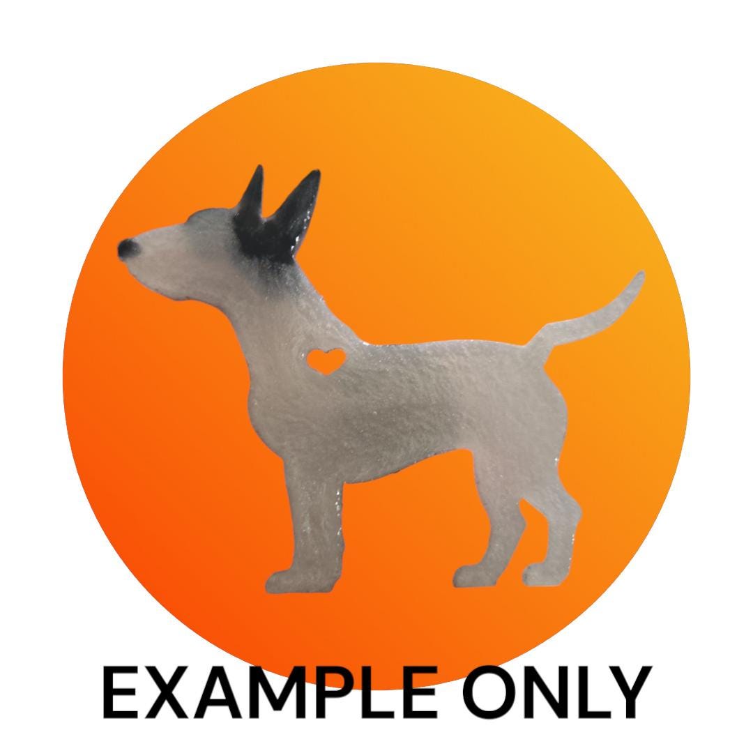 Customizable Resin Bull Terrier - Keychain or 3D magnet (send photos or pick any color)