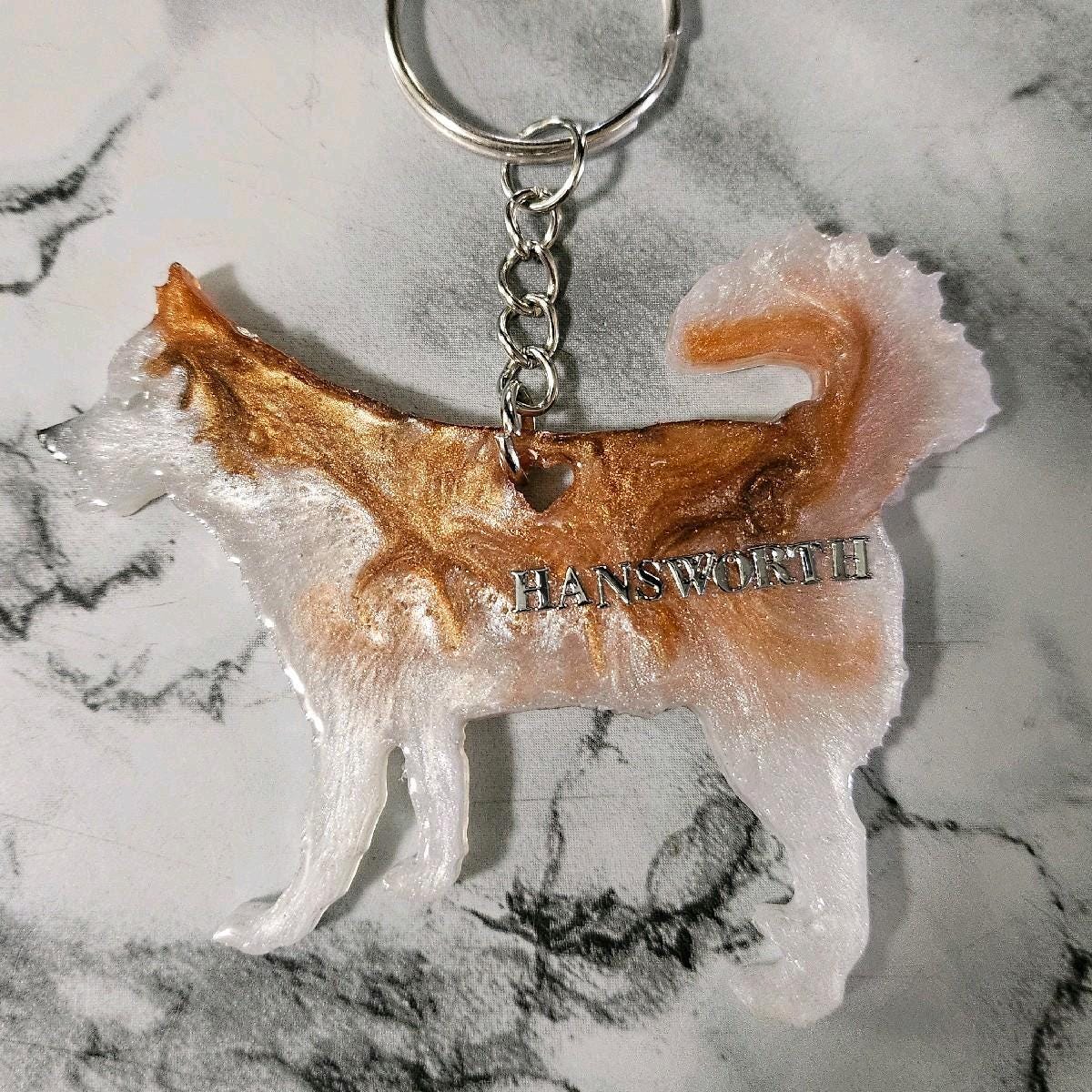 Customizable Resin Husky - Keychain or 3D magnet (send photos or pick any color)