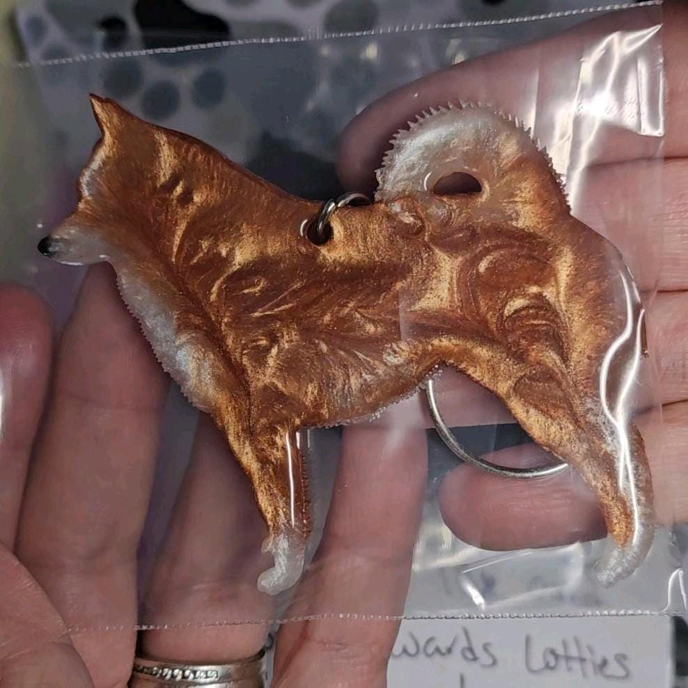 Customizable Resin Schipperke - Keychain or 3D magnet (send photos or pick any color)