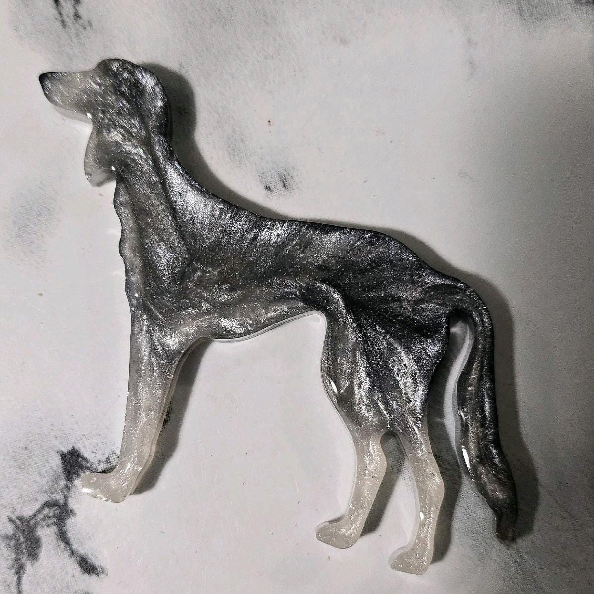 Customizable Resin Saluki - Keychain or 3D magnet (send photos or pick any color)