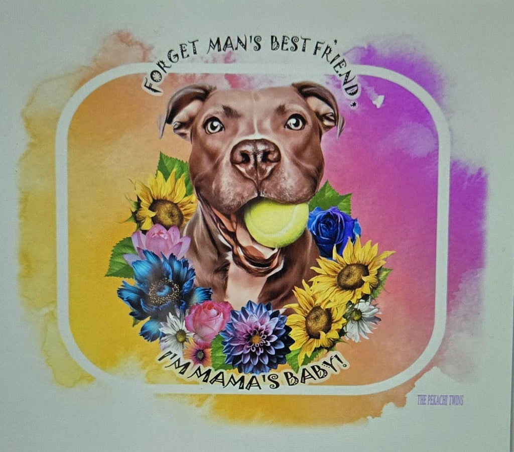 Customizable Summer/Spring design Pet Tumbler/Water Bottle - Change pet in middle!