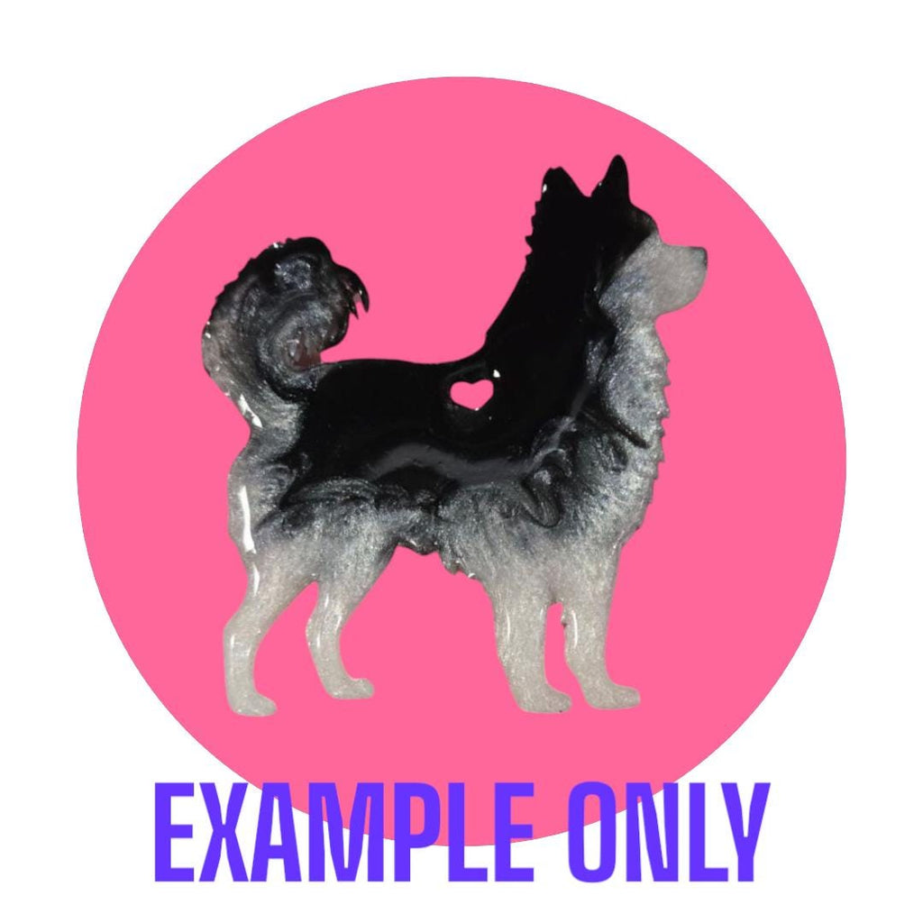 Customizable Resin Husky - Keychain or 3D magnet (send photos or pick any color)