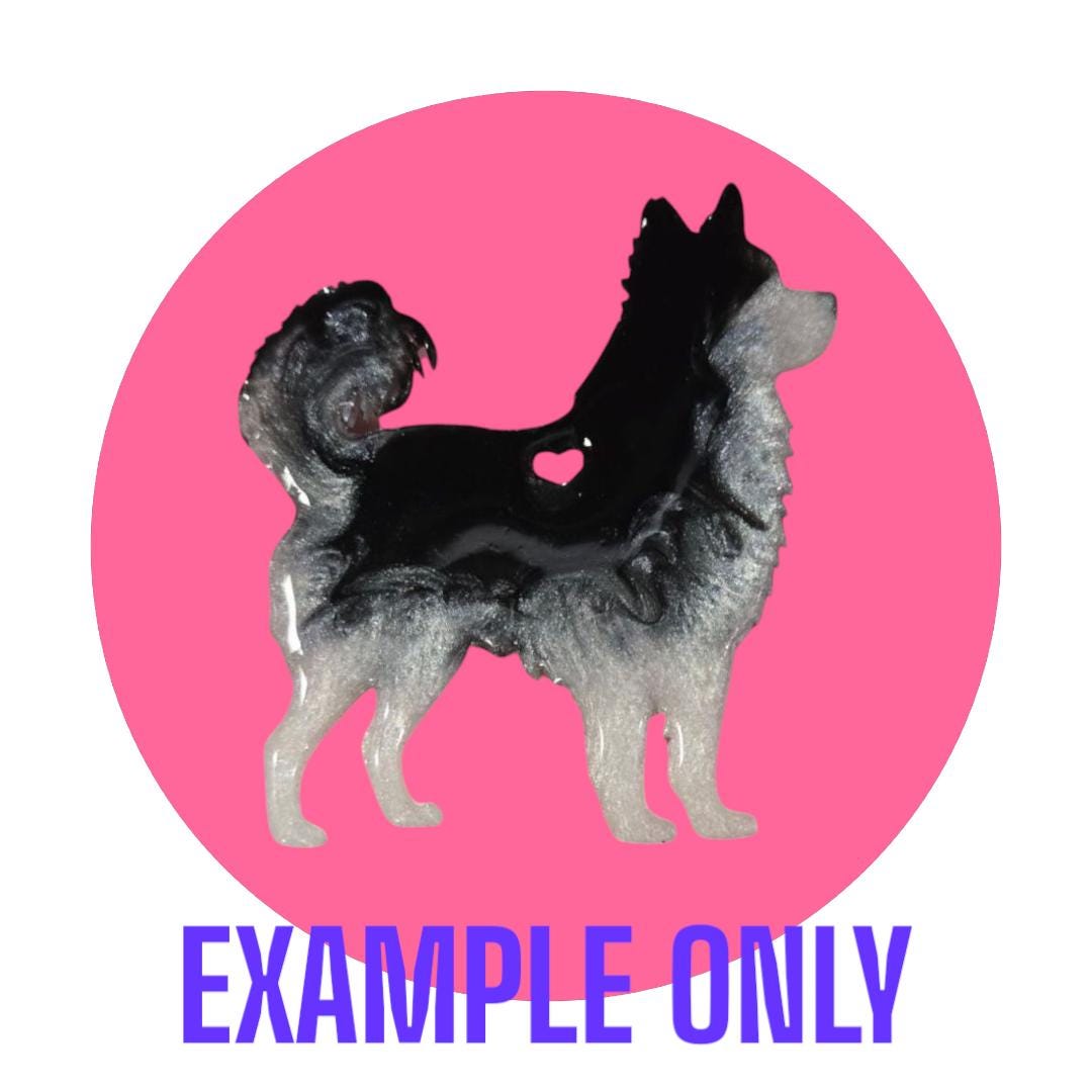 Customizable Resin Husky - Keychain or 3D magnet (send photos or pick any color)