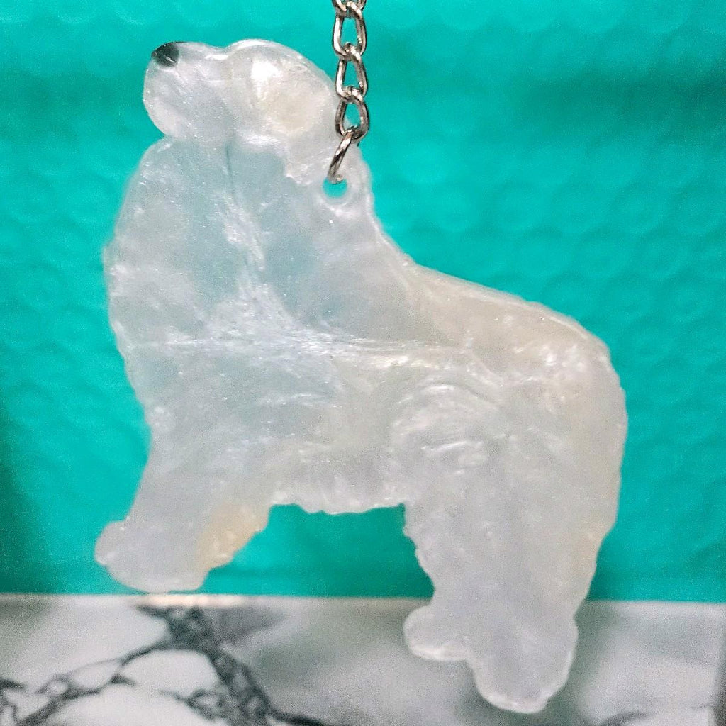 Customizable Resin Great Pyrenees - Keychain or 3D magnet (send photos or pick any color)