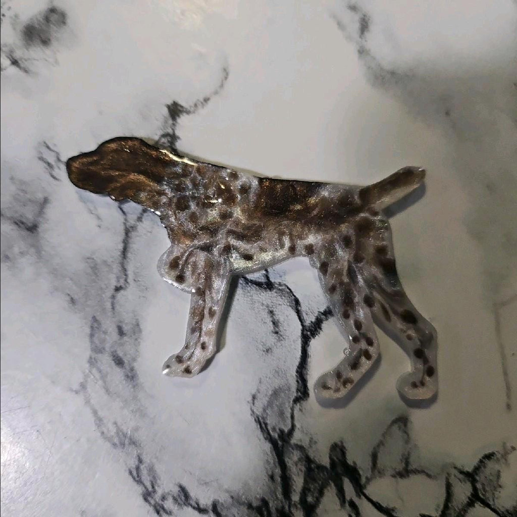Customizable Resin German Short-haired Pointer - Keychain or 3D magnet (send photos or pick any color)