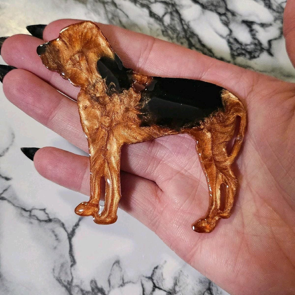 Customizable Resin Bloodhound - Keychain or 3D magnet (send photos or pick any color)