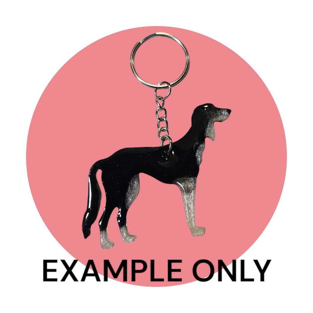 Customizable Resin Saluki - Keychain or 3D magnet (send photos or pick any color)