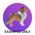 Customizable Resin Rough Collie - Keychain or 3D magnet (send photos or pick any color)