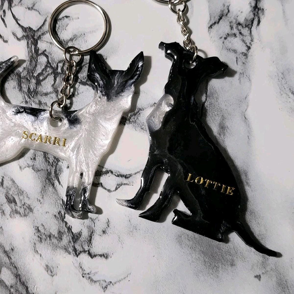 Customizable Resin Mixed Breed/General dog - Keychain or 3D magnet (send photos or pick any color)