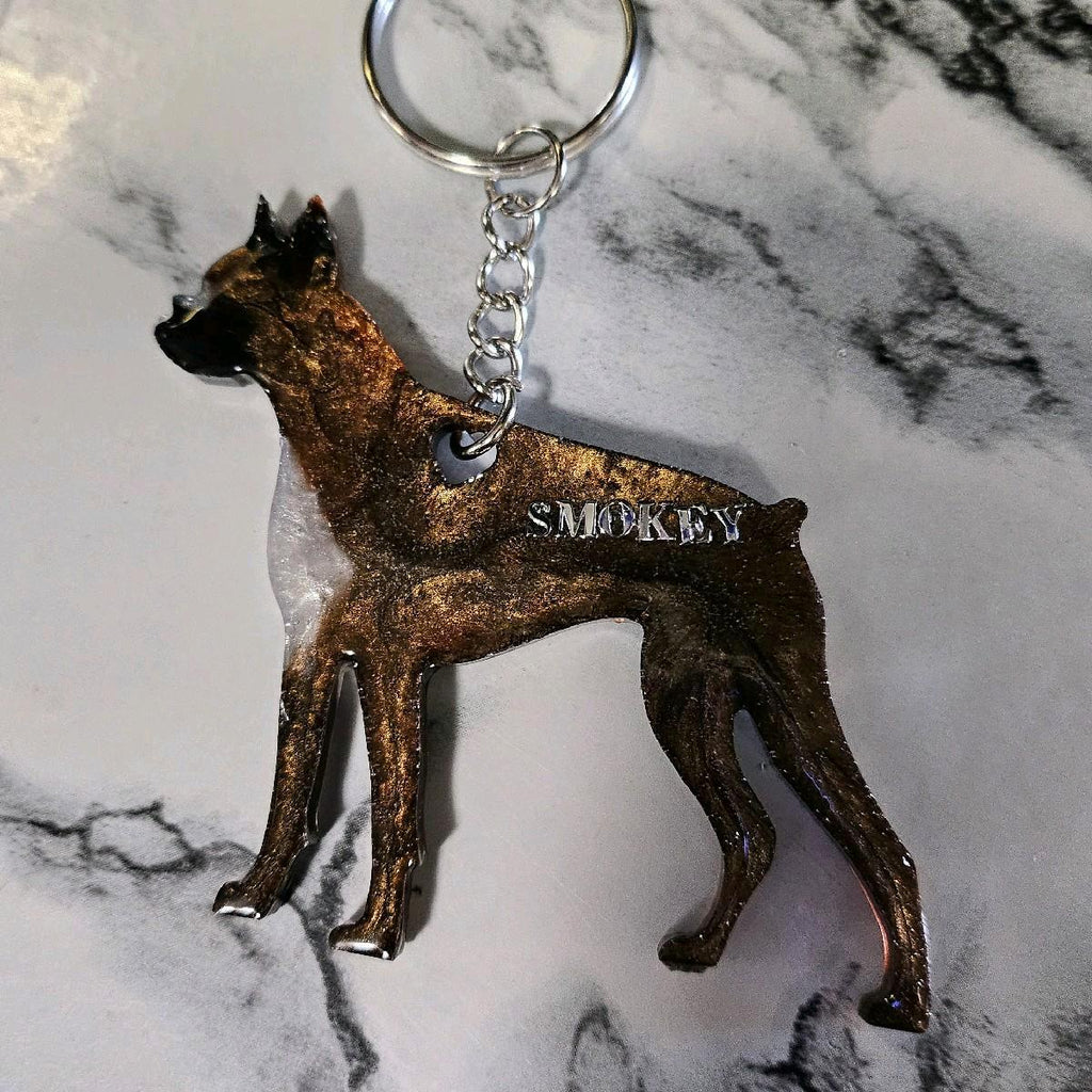 Customizable Resin Boxer - Keychain or 3D magnet (send photos or pick any color)