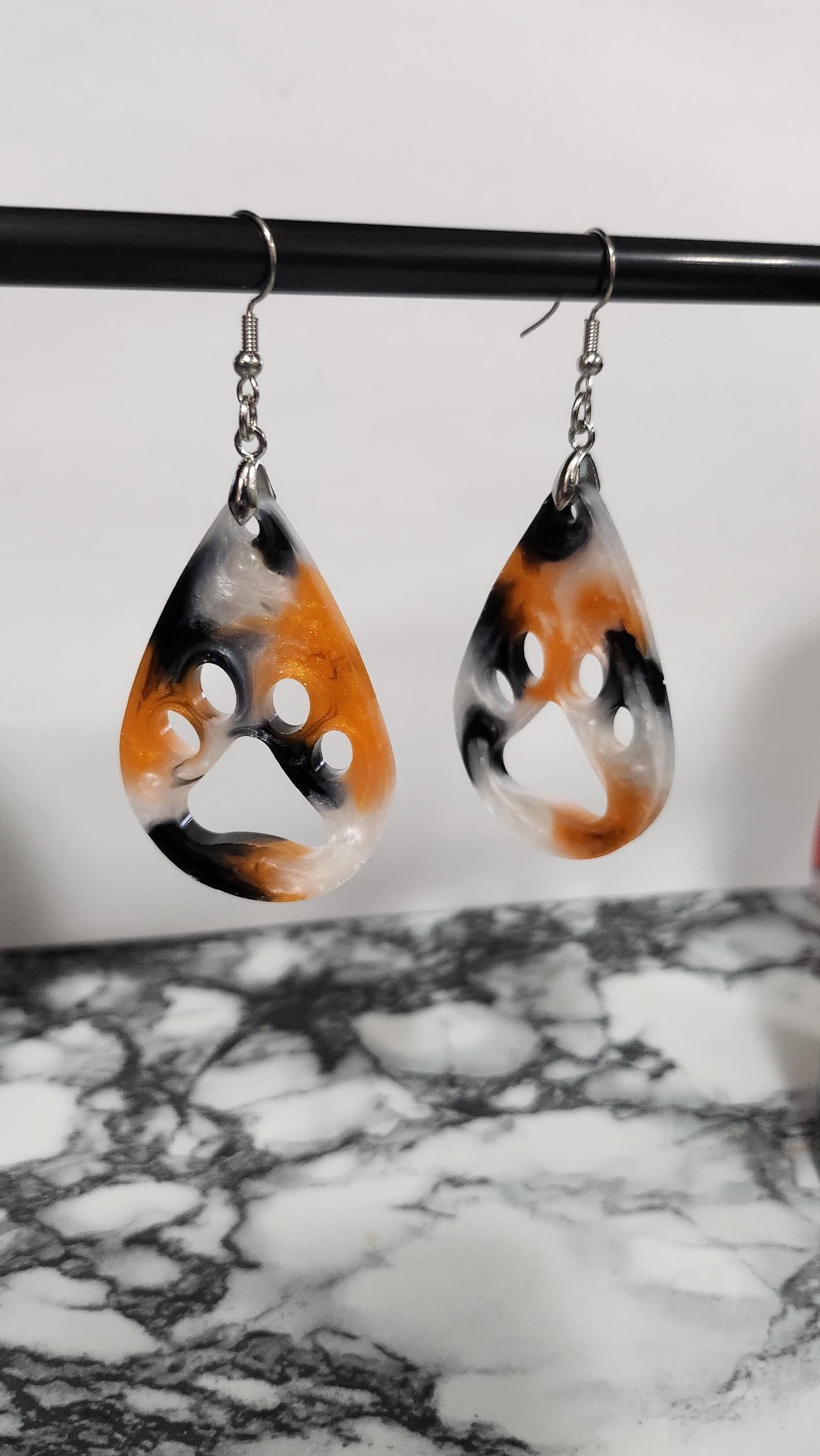 Customizable Paw print dangle Earrings