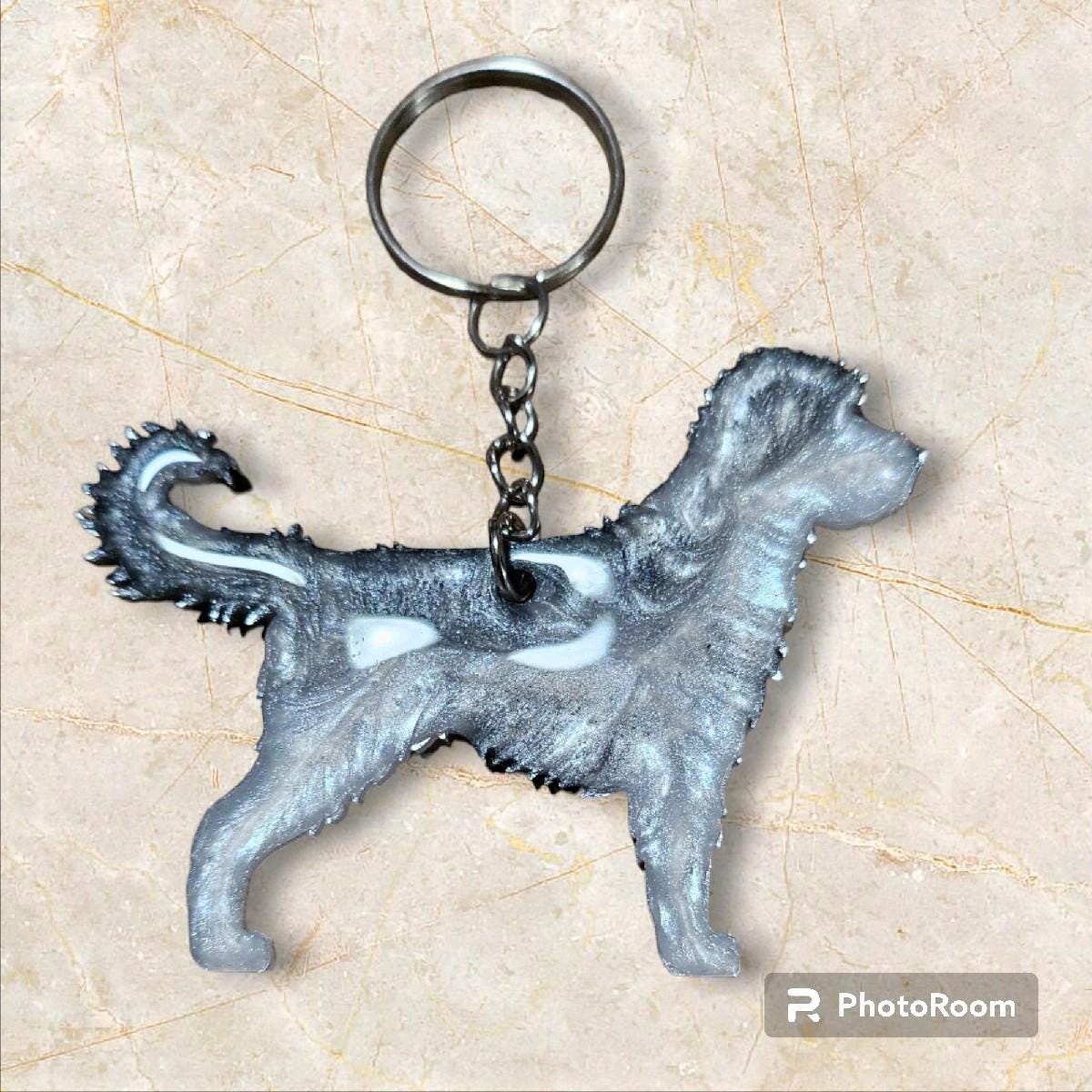 Customizable Resin Sheepadoodle - Keychain or 3D magnet (send photos or pick any color)