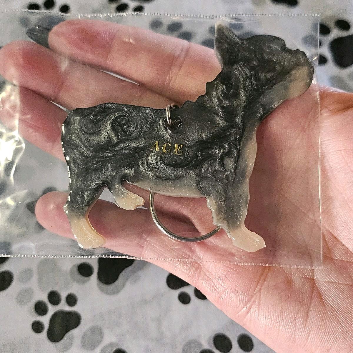 Customizable Resin French Bulldog - Keychain or 3D magnet (send photos or pick any color)