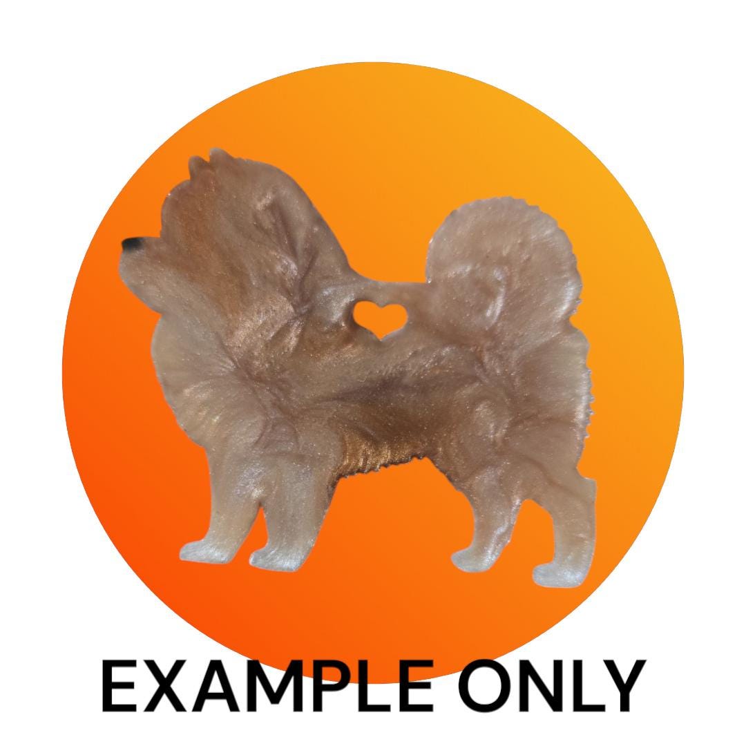 Customizable Resin Chow - Keychain or 3D magnet (send photos or pick any color)