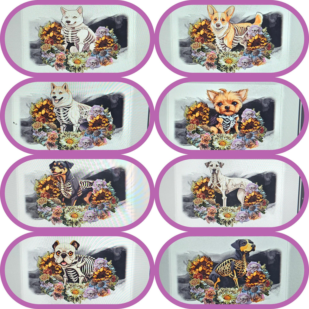 Customizable Spooky Pet Halloween skeleton Tumbler - Pick any breed