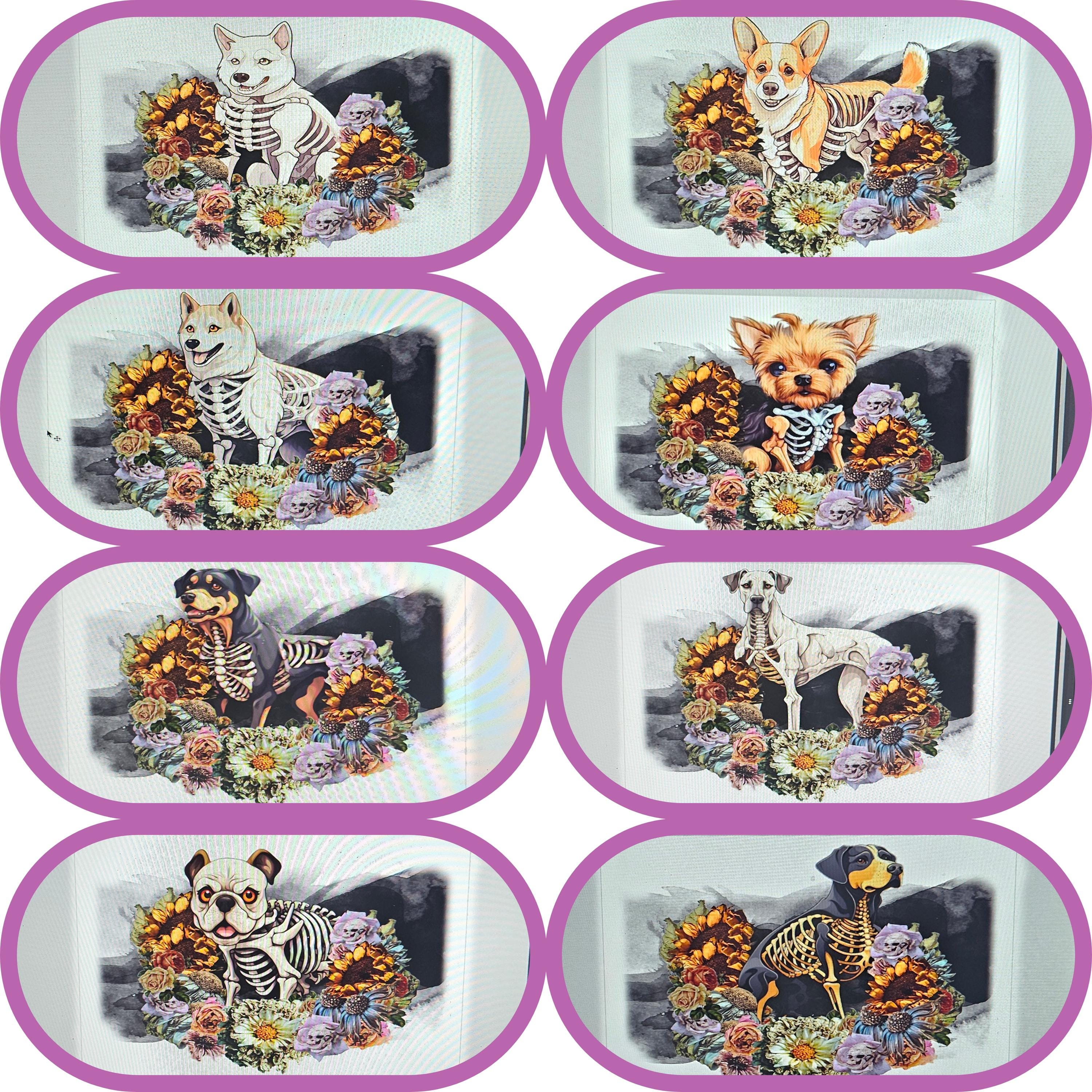 Customizable Spooky Pet Halloween skeleton Tumbler - Pick any breed