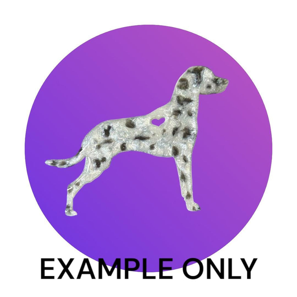 Customizable Resin Dalmatian - Keychain or 3D magnet (send photos or pick any color)