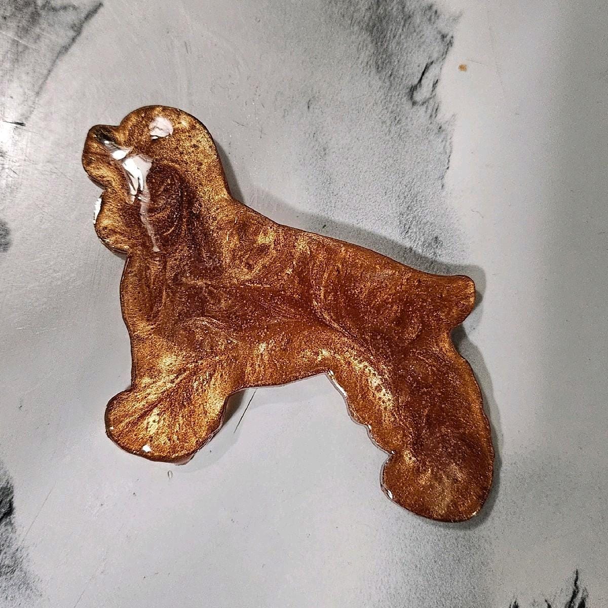 Customizable Resin Spaniel - Keychain or 3D magnet (send photos or pick any color)