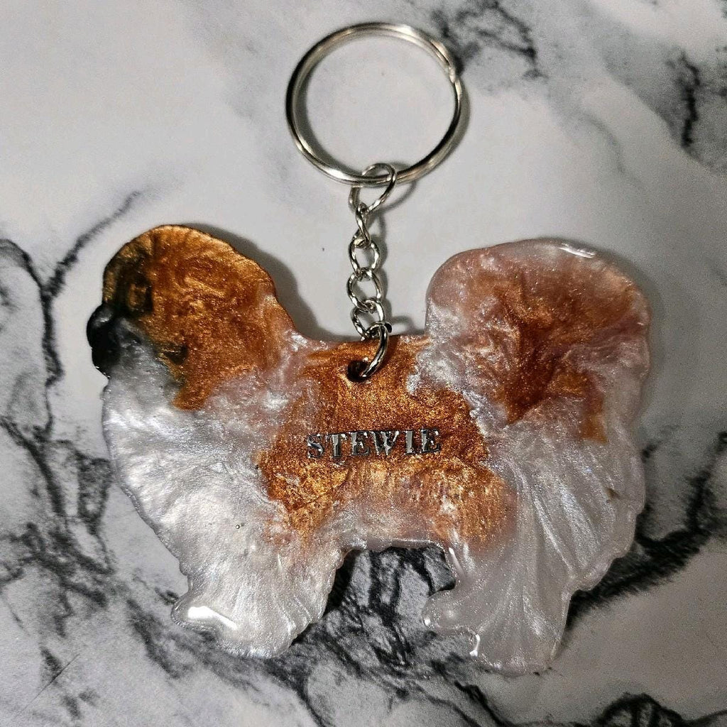 Customizable Resin Pekingese - Keychain or 3D magnet (send photos or pick any color)