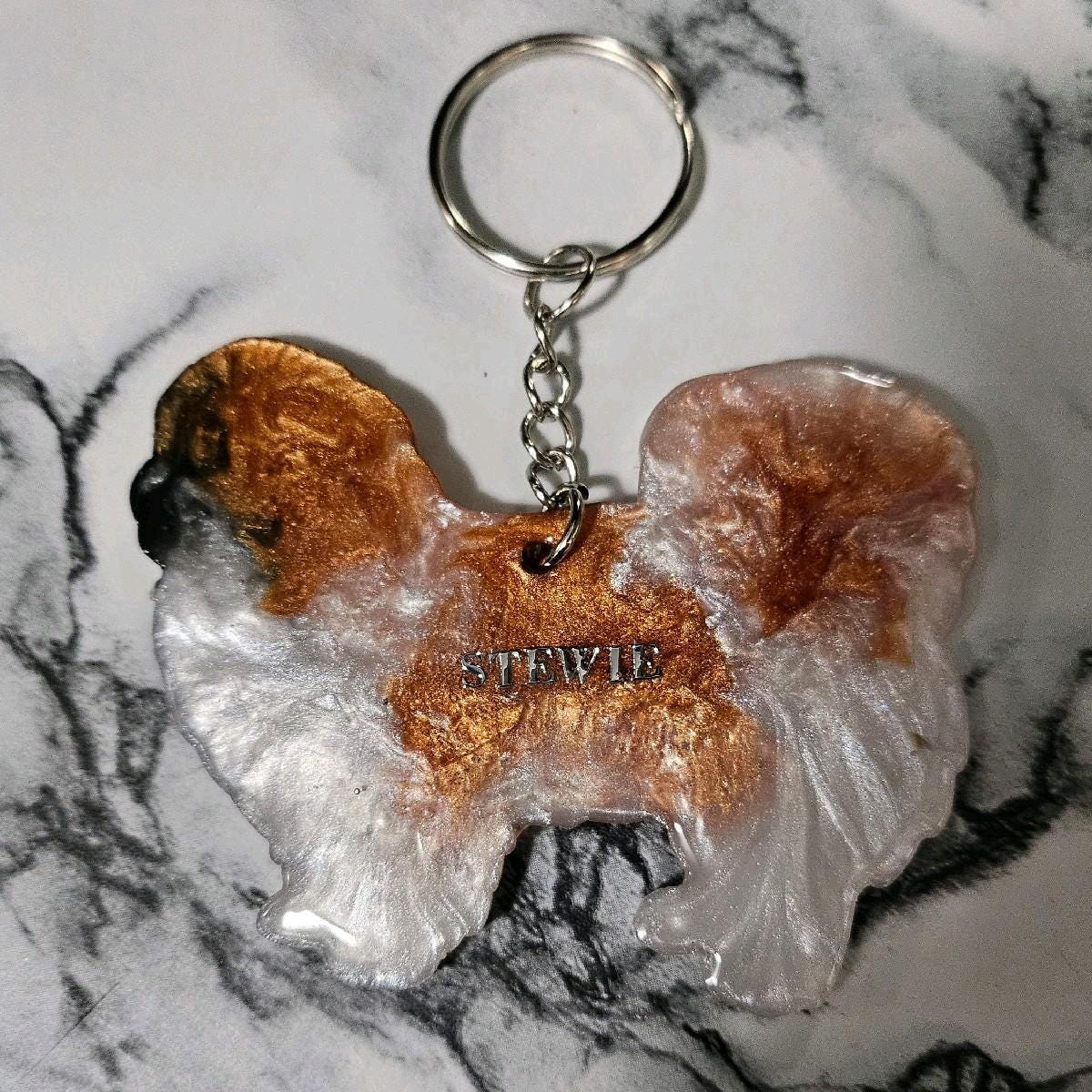 Customizable Resin Pekingese - Keychain or 3D magnet (send photos or pick any color)