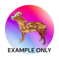 Customizable Resin Pitbull/Staffy - Keychain or 3D magnet (send photos or pick any color)