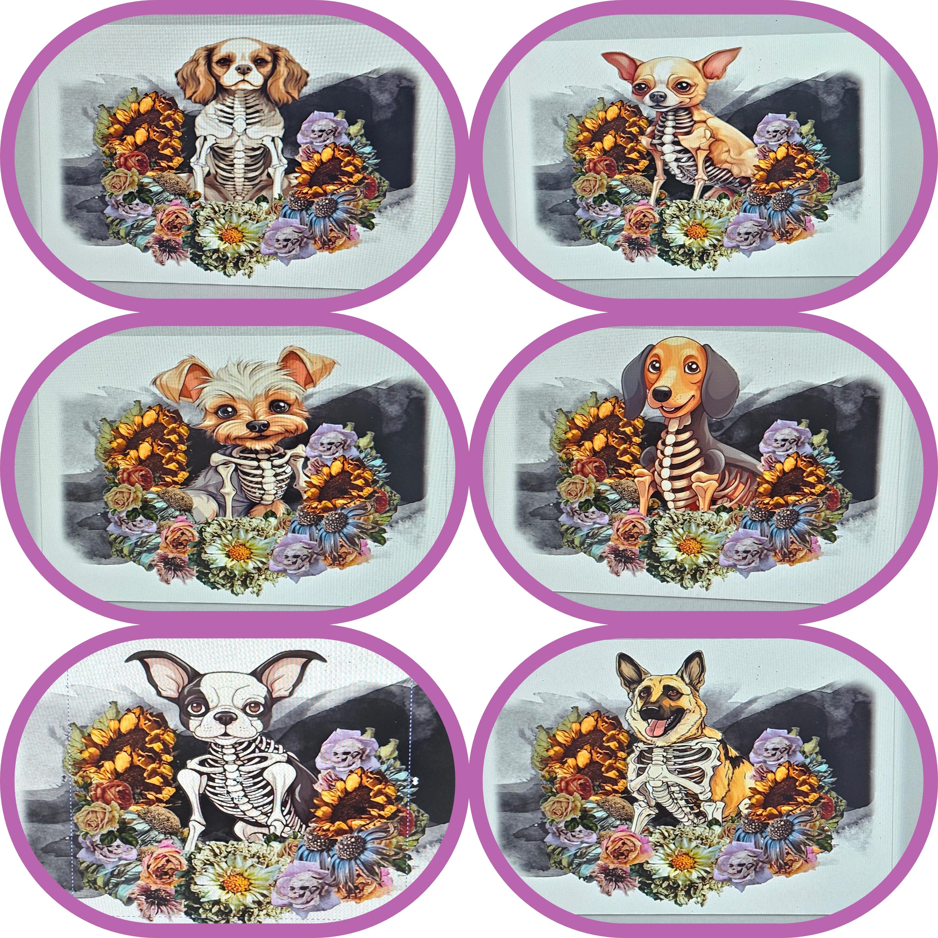 Customizable Spooky Pet Halloween skeleton Tumbler - Pick any breed