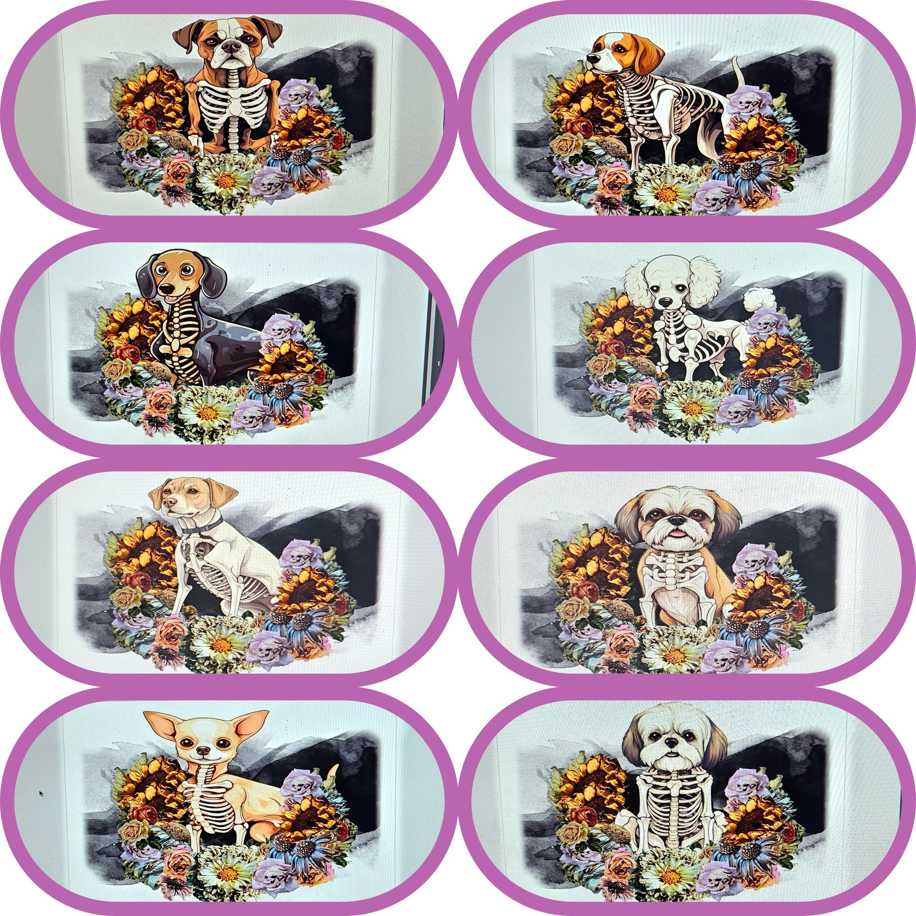 Customizable Spooky Pet Halloween skeleton Tumbler - Pick any breed