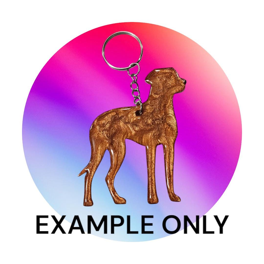 Customizable Resin Rhodesian Ridgeback - Keychain or 3D magnet (send photos or pick any color)