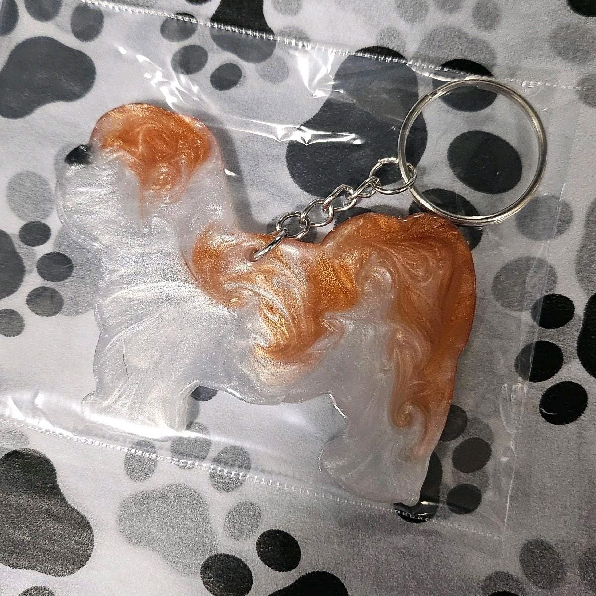Customizable Resin Shihtzu/Llaso Apso - Keychain or 3D magnet (send photos or pick any color)