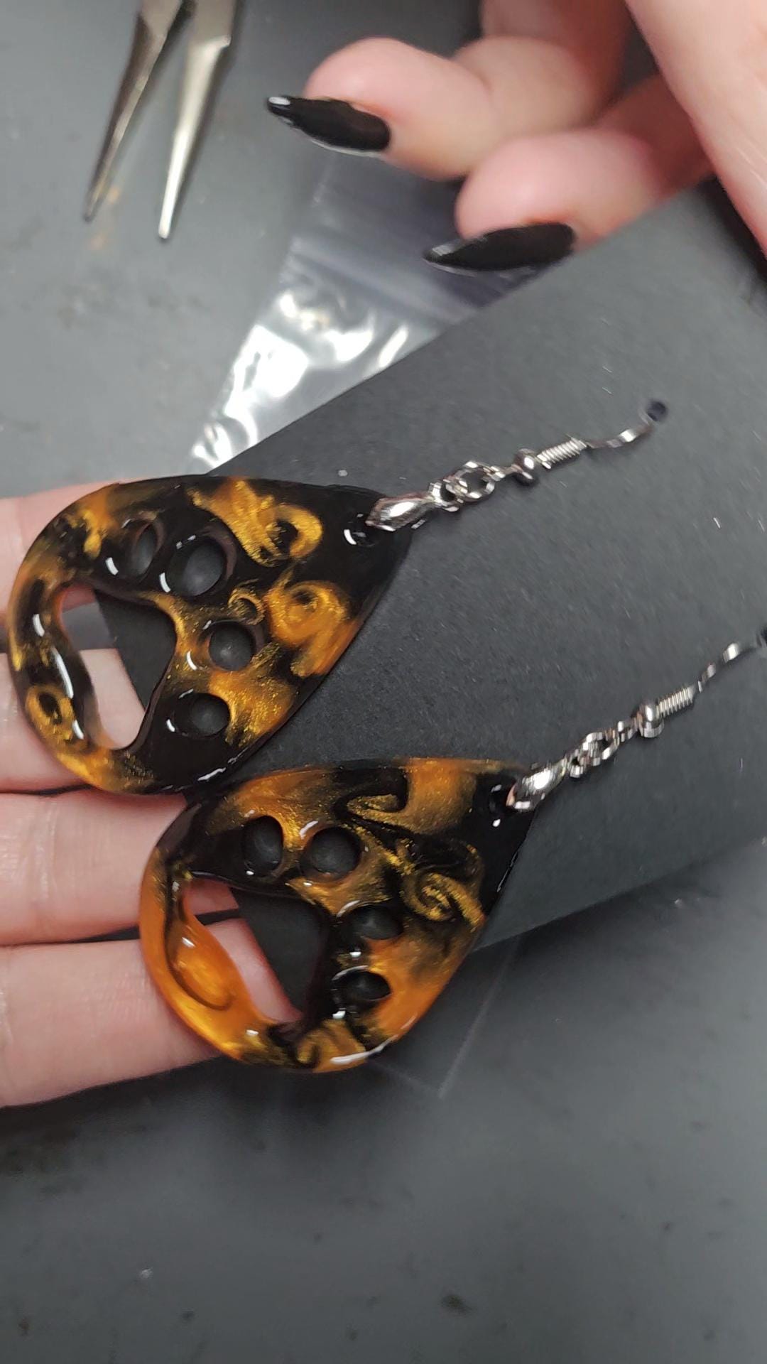 Customizable Paw print dangle Earrings