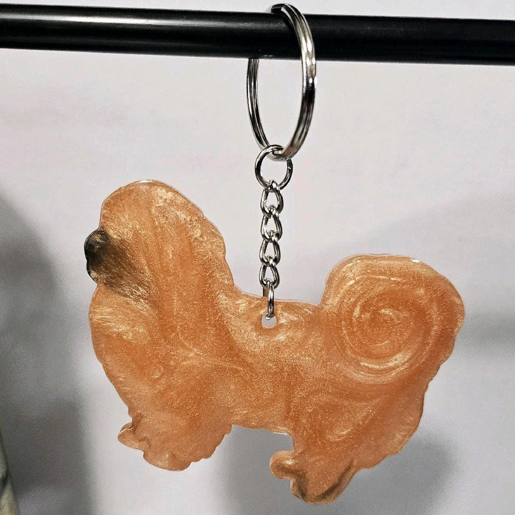 Customizable Resin Pekingese - Keychain or 3D magnet (send photos or pick any color)