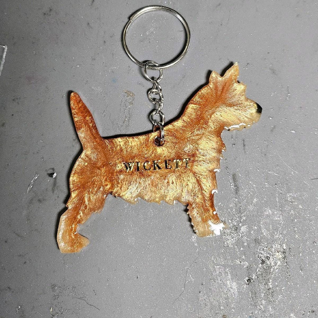 Customizable Resin Cairn Terrier / Westie- Keychain or 3D magnet (send photos or pick any color)