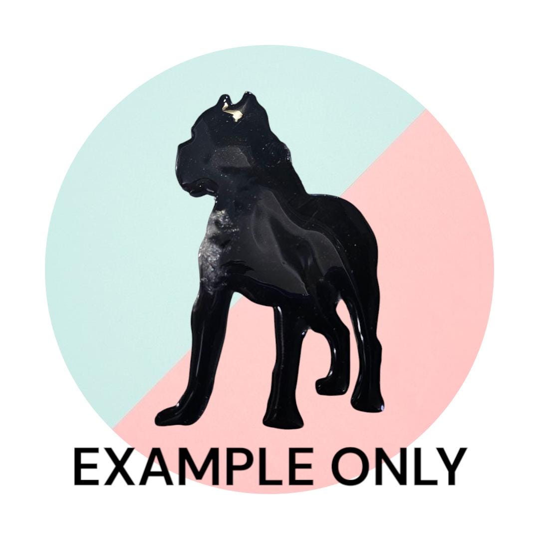 Customizable Resin Cane Corso - Keychain or 3D magnet (send photos or pick any color)
