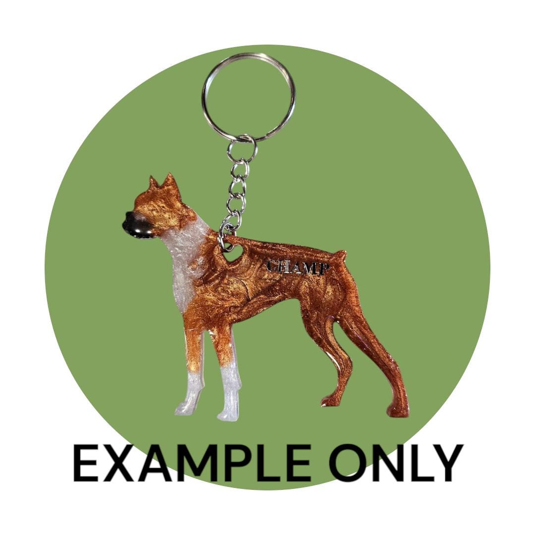 Customizable Resin Boxer - Keychain or 3D magnet (send photos or pick any color)