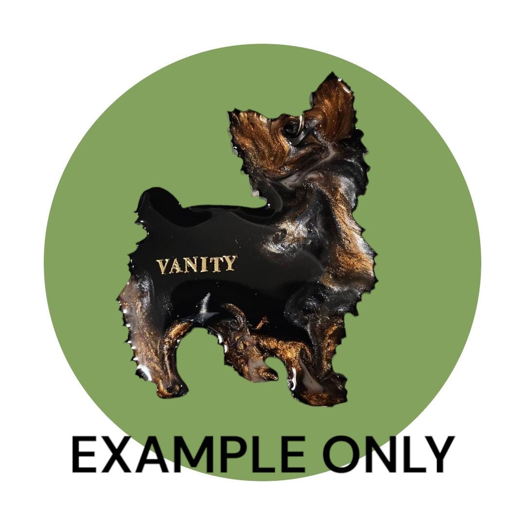 Customizable Resin Yorkie/Yorkshire Terrier - Keychain or 3D magnet (send photos or pick any color)