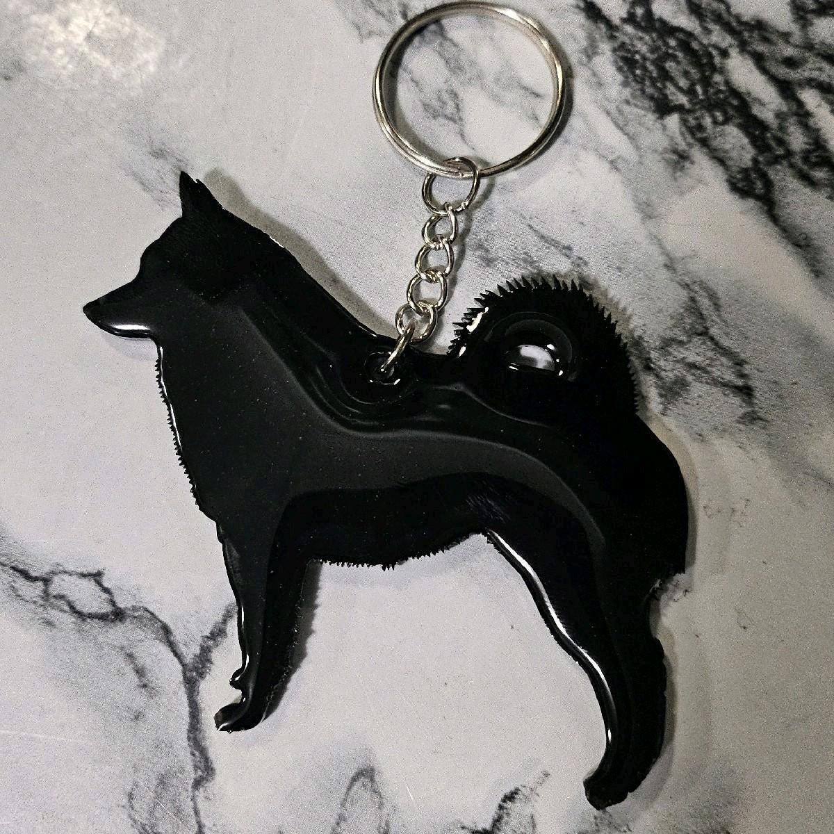 Customizable Resin Schipperke - Keychain or 3D magnet (send photos or pick any color)