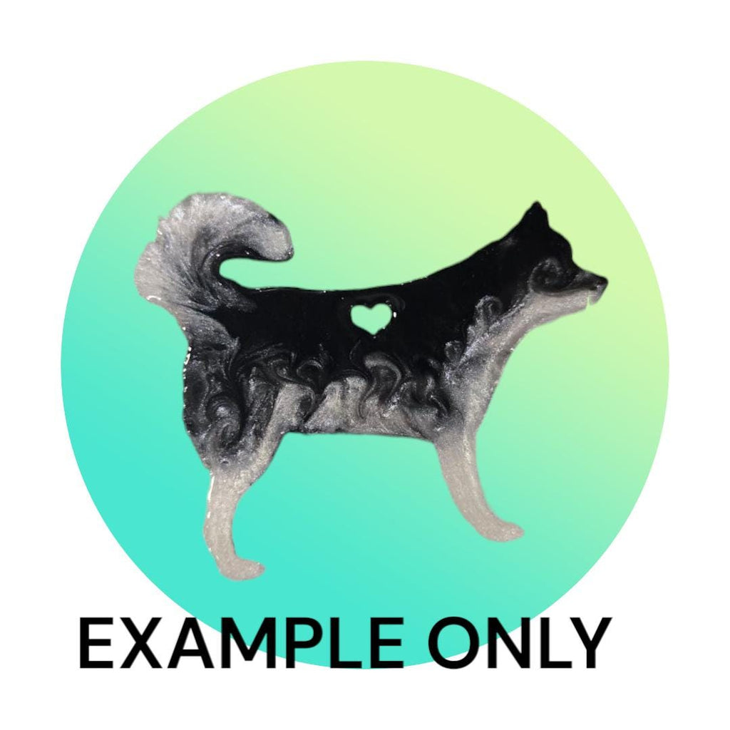 Customizable Resin Husky - Keychain or 3D magnet (send photos or pick any color)