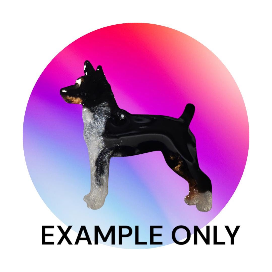 Customizable Resin Rat Terrier - Keychain or 3D magnet (send photos or pick any color)