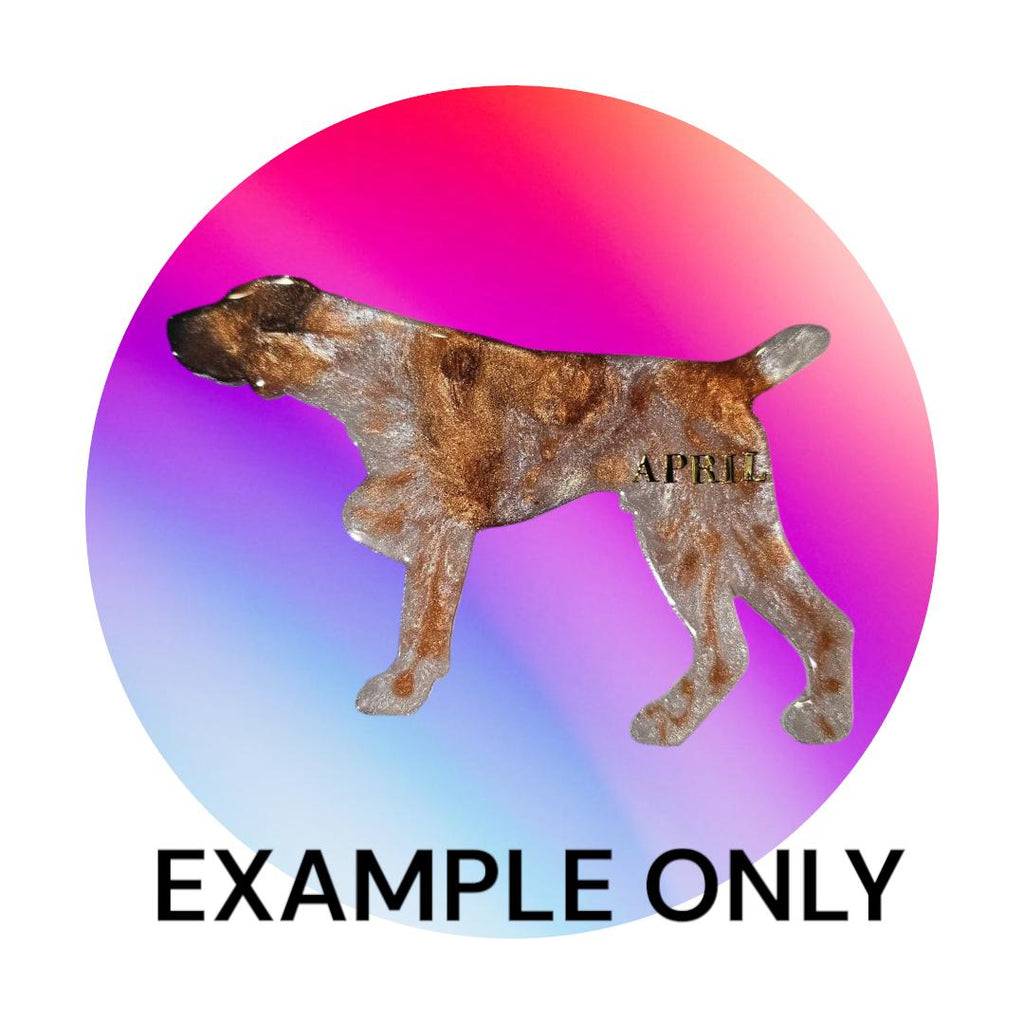 Customizable Resin German Short-haired Pointer - Keychain or 3D magnet (send photos or pick any color)