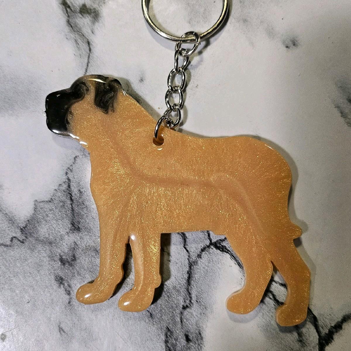 Customizable Resin Mastiff - Keychain or 3D magnet (send photos or pick any color)